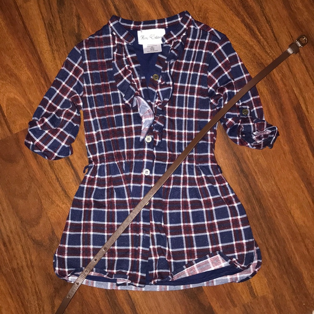 Toddler girls dress with belt